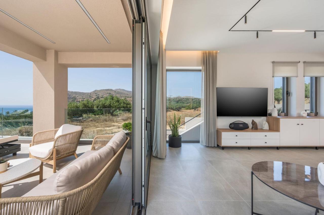 Villa Ekphrasis With Sea View And Jacuzzi Ravdhoúkha Exterior foto